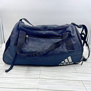 Adidas Squad III Duffel Medium Gym Bag Gray Black Nylon Turquois Interior